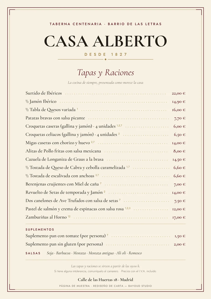 Carta para Casa Alberto, Madrid